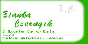 bianka csernyik business card